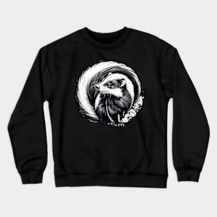 Skunk illustration Crewneck Sweatshirt